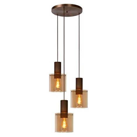 Lucide 74405/13/62 Lampadario a sospensione, Alluminio, 120 W, Ambra, Rame (1/4)
