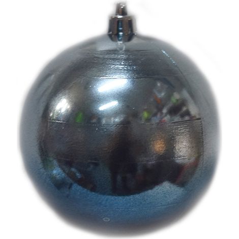 Addobbi natalizi decorazioni per albero di natale palline argento blu set da 12 (1/5)