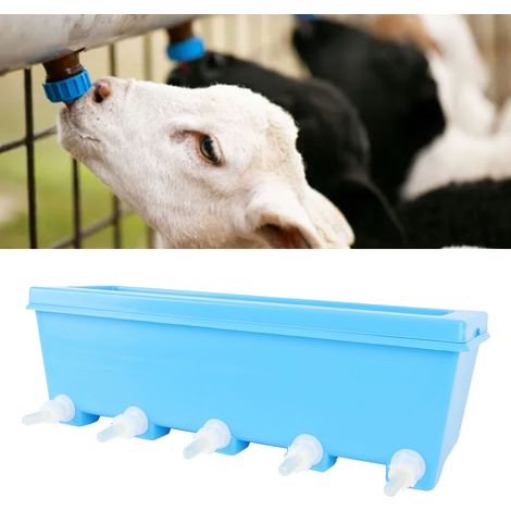 Comedero para lechones, comedero para leche de cabra, comedero multifuncional para aves de corral con tetinas, bebedero para animales lactantes y corderos. (1/5)