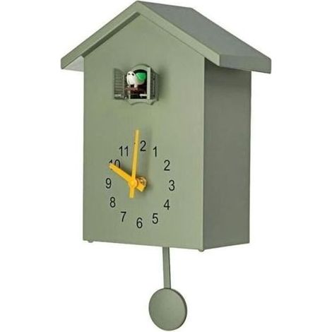 Horloge murale scandinave à coucou – Dimensions 25 x 15 x 9 cm – Matériau ABS – Pour décoration intérieure (1/4)