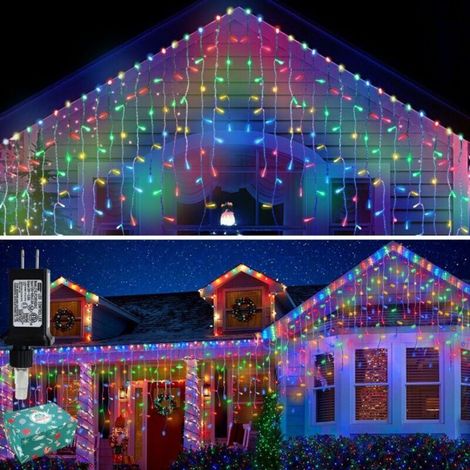 10m Outdoor LED String Lights, 300 Lights, 8 Modes, Waterproof, for Bedroom, Gazebo, Garden, Wedding, Party, Colorful Winter Decoration (1/5)
