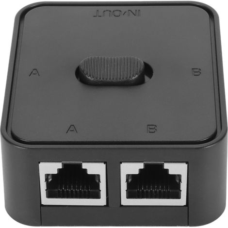 Commutateur réseau Gigabit 2 ports 10/100/1000 Mbps, 2 entrées/1 sortie, 1 entrée/2 sorties, avec extension PoE, répartiteur RJ45 et sélecteur pour câble Cat 6 (1/5)