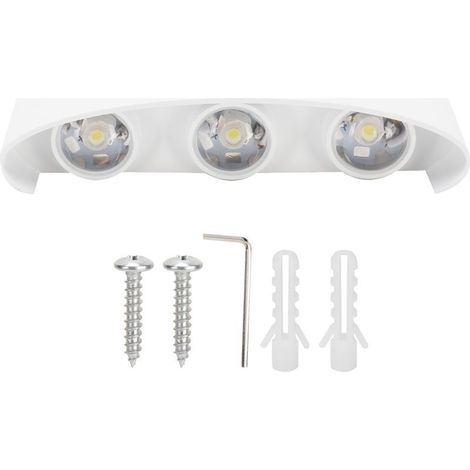 Luminaire mural 6 LED 6W – Éclairage vers le haut et le bas IP65 – Lampe aluminium pour jardin et intérieur (1 pièce) (1/4)
