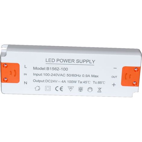 Alimentation LED 24V - 100W - IP20 extra plate (1/5)