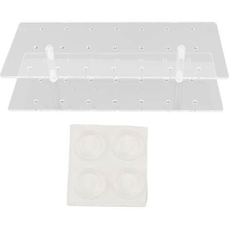 Cake Pop Stand 21 Holes Clear Acrylic Lollipop Display Holder for Weddings Baby Showers Birthday Party (1/5)