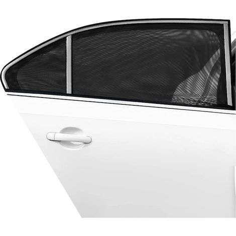 Ensemble de rideaux élastiques pour voiture, 50 x 110 cm, noirs (1/5)
