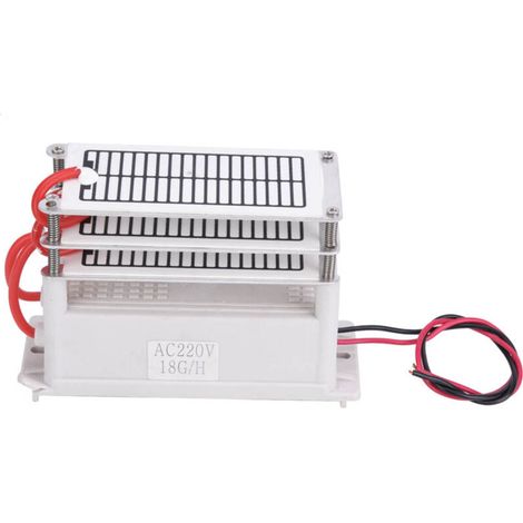 Generador de ozono doméstico con placa cerámica – 18 g/h, 220 V, potente purificador de olores para el hogar y la oficina.