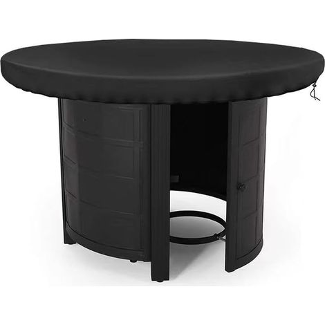 Housse de brasero d'extérieur imperméable en polyester 210D - Protection contre la poussière - Pour jardin et terrasse - Résistante aux UV et au vent - 80 cm - Noir (100 cm) (1/5)