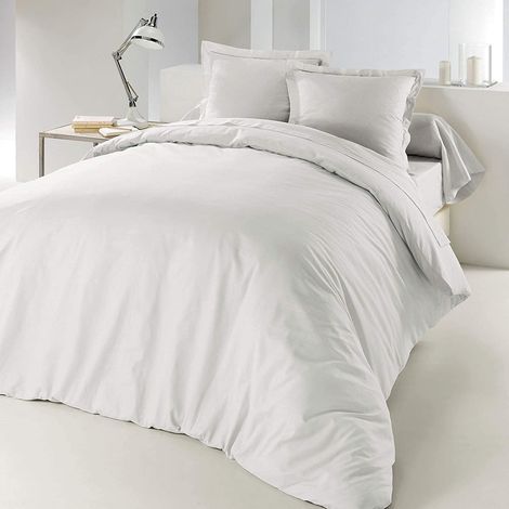 1 Housse De Couette, 220x240 Cm, Coton 57 Fils, Fermeture Pression, Chambre Adulte