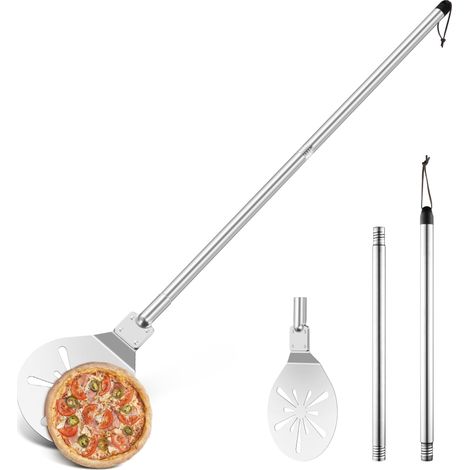 Pelle à pizza ronde en acier inoxydable de 22,9 cm (1/5)