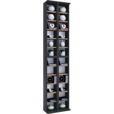 Madera CD DVD Stand Estante Gabinete Almera 183x42x20 - VCM