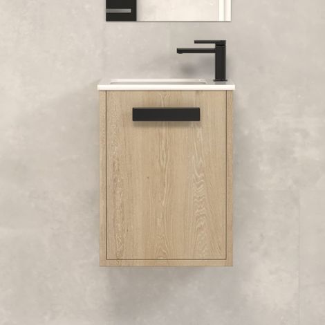 Meuble lave-mains 40x22cm - nebraska (chêne clair) - COSMOS (1/3)