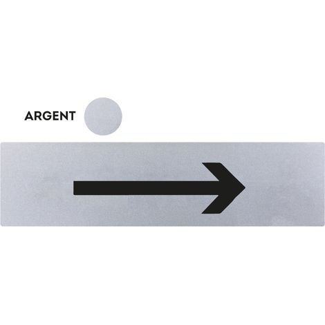 Plaque de porte Flèche (droite ou gauche) - Classique argent 170x45mm - 4320656