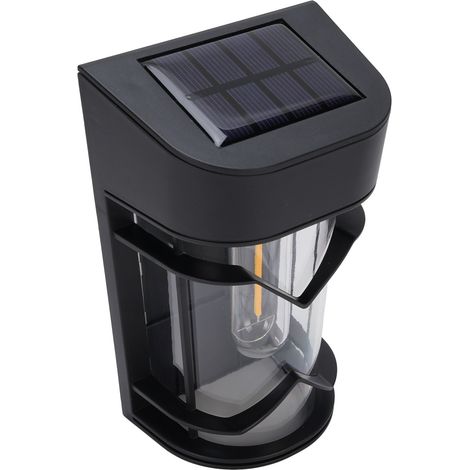 Applique murale solaire éclairage auto crépuscule aube extérieur IP65 pour terrasse clôture jardin garage lumière chaude (1/5)