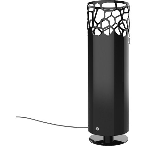 LUMICOM ORGANIC Lampada da terra, 1X E27, max 42W, metallo, nero lucido, H.30cm (1/2)