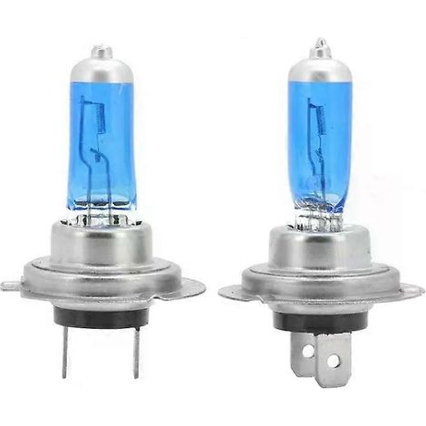 Phare halogène H7 pour voiture - 2400 lumens, 12 V, 100 W, lumière blanche 6000 K (1/5)