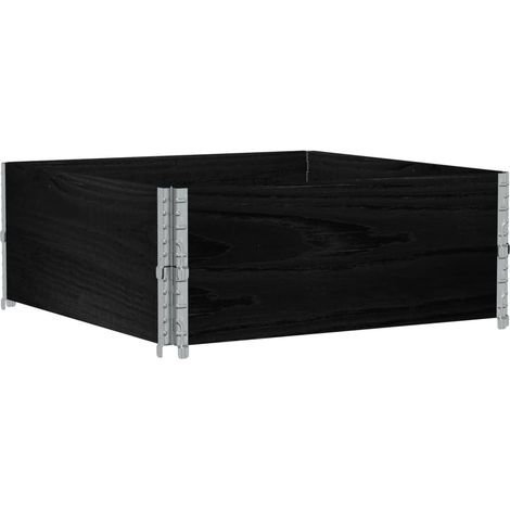 Maison Exclusive - Pflanzkasten Schwarz 100x100 cm Massivholz Kie