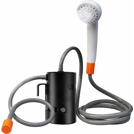 Doccia portatile da esterno, pompa da campeggio, ricaricabile tramite USB, ideale per escursionismo e viaggi (1/5)