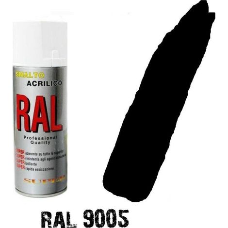 Bomboletta Spray Nero Opaco Ral 9005 Acrilico Vernice Opaca Rapida Essic. Graff (1/2)