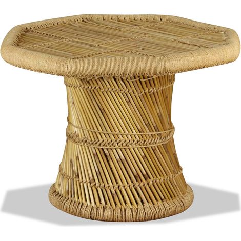 Couchtisch Bambus Achteckig 60x60x45 cm