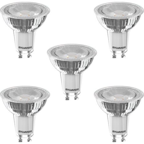Litecraft Light Bulb GU10 4.5W 4000K Cool White Dimmable LED in Clear - 5 Pack (1/2)