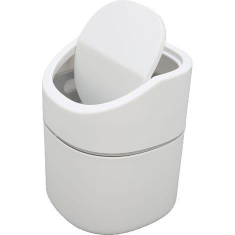Poubelle de bureau avec couvercle à bouton-poussoir, réduction des odeurs, capacité de 2 L. (1/5)