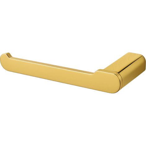 BALNEO - porte-papier toilette en acier inox doré brillant - dérouleur QARX inoxydable - support papier WC en métal (1/2)