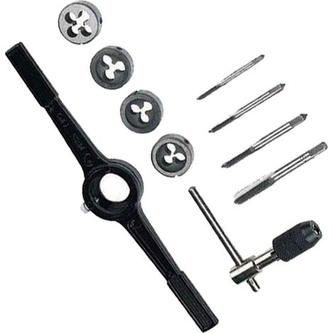 Trade Shop - Filiera Manuale Per Tubi Metallo Filettatura Rubinetti Idraulica M6 M4 M5 M8 M25 -