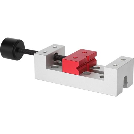 Etau de table miniature en aluminium pour établi bois et mini fraiseuse CNC, serre-joint compact 123mm trous 20mm mors 50mm (1/5)