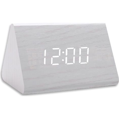 Réveil Digital LED avec Fonctionnalités Personnalisables - 3 Alarmes Programmable, Recharge USB, Réglage de la Luminosité et du Volume - Design Moderne pour Chevet