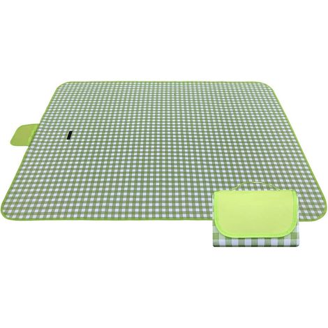 Énorme mais pliable. Notre tapis de pique-nique peut sétirer jusquà 200 cm x 146 cm, assez grand pour votre famille(vert) (1/5)
