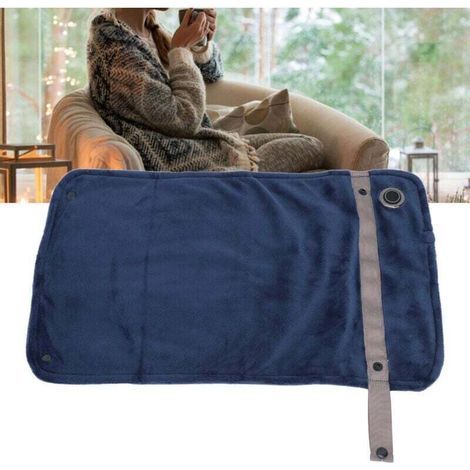Enowelir Couverture Chauffante USB Electrique avec Contrôle de Température Multifonctionnelle Confortable pour Maison et Bureau Bleu Marine (1/5)