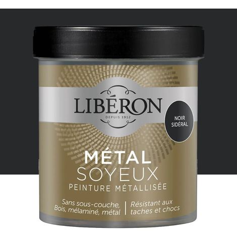 Peinture métallisée Libéron Métal Soyeux Noir sidéral 0,5 L (1/3)