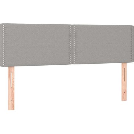 Maison Exclusive - Cabeceros tela gris claro 144x5x78/88 cm (1/5)