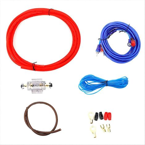 8GA Subwoofer-Stromkabel, Auto-Audiokabel, Hochleistungsleiter, Subwoofer-Verkabelungsset, Auto-Sound-Upgrade, Hochleistungs-Elektrozubehör (1/5)