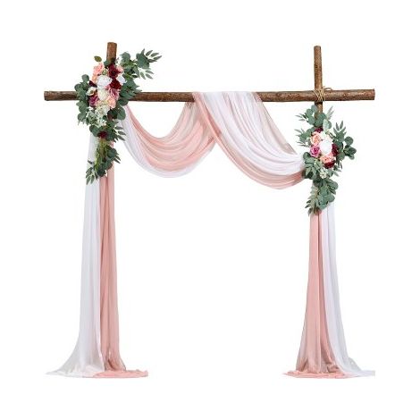 Kit Fleurs Artificielles pour Arche de Mariage avec 2 Bouquets (1/5)