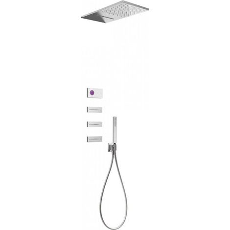 Kit de douche thermostatique électronique et encastré SHOWER TECHNOLOGY avec contrôle électronique compris (blanc) - TRES 092864 (1/2)