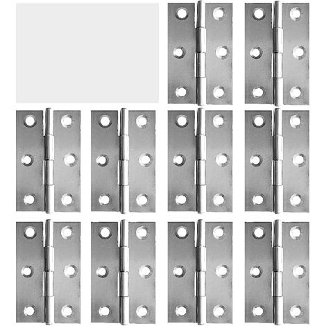 10 pcs en acier inoxydable meubles de maison matériel Charnière de porte Long 55 mm x 34 mm (1/5)