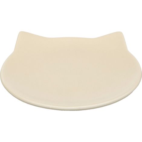 Gamelle plat en céramique pour chat Anti-Stress Filou 60 ml jaune (1/5)