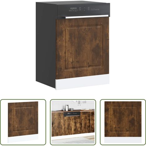 vidaXL Bois d'ingénierie - Panneau de lave-vaisselle Kalmar chêne fumé 60x1,5x67 cm (1/5)