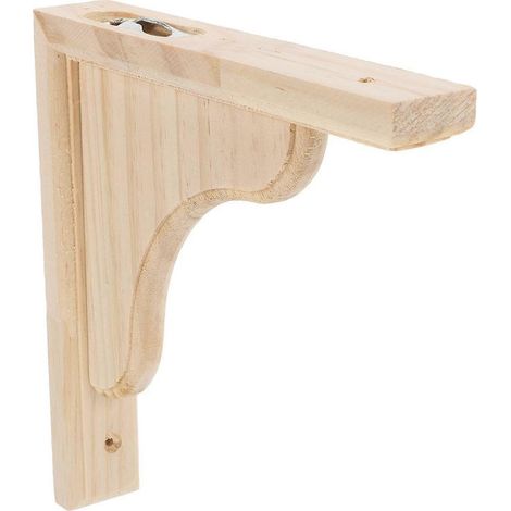 Holzwinkel: Unlackierte oder lackierbare Holzwinkel für Türen, Arbeitsplatten, Küchenschränke, Bücherregale, hellgelb (1/5)