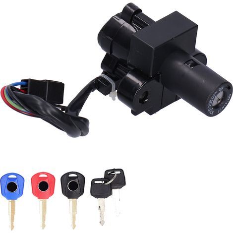 Contacteur de démarrage avec clés pour moto Honda CBR250 CBR250RR MC17 MC19 MC22, interrupteur d'allumage antivol (1/5)