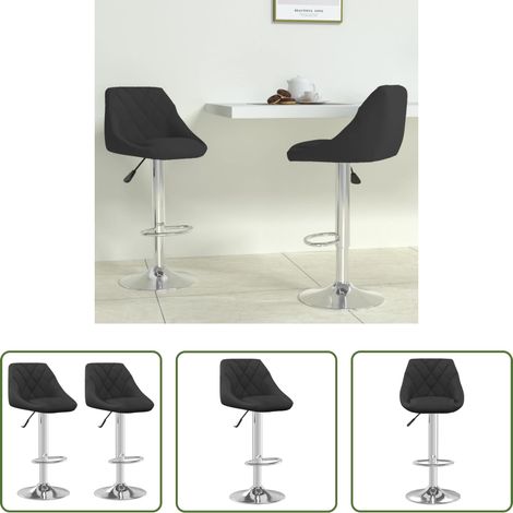 Barstühle -  Barhocker 2 Stk. Schwarz Samt (1/5)