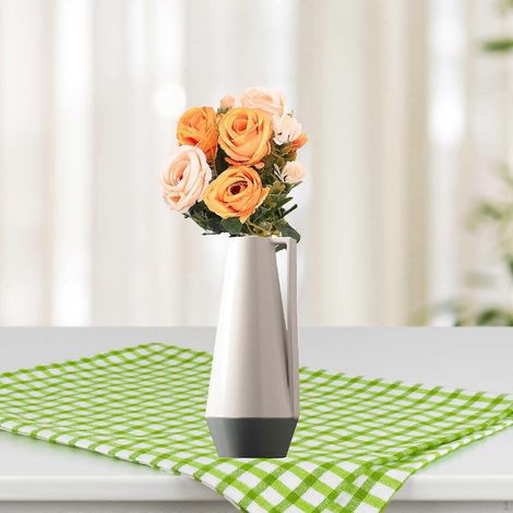 Bouquet de fleurs artificielles, roses réalistes pour la Saint-Valentin, la maison ou le bureauorange (1/5)