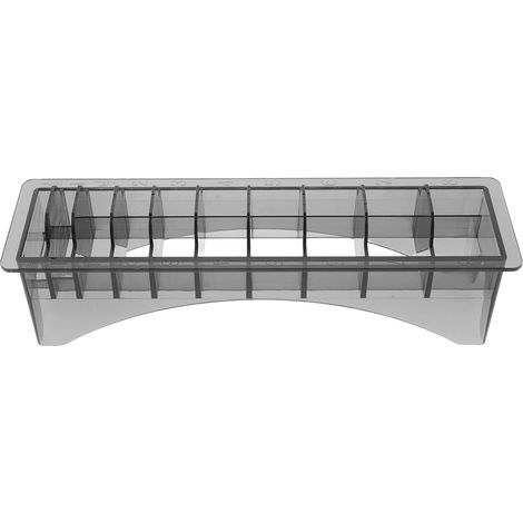 Boîte de Rangement Noire Plateau Rectangulaire en Plastique pour Sabots de Tondeuse à Cheveux pour Coiffure à Domicile ou Salon de Barbier (1/5)