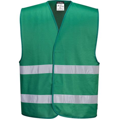 Gilet réfléchissant vert extérieur (1/5)