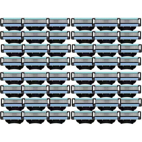 Recharges de Lames de Rasoir 48 Pièces Compatibles Mach 3 Manuelles