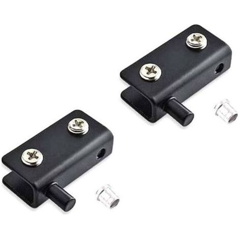 Charnières pivotantes pour porte en verre en acier inoxydable 2 pièces (40x20x10mm) (1/4)