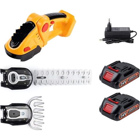 2 en 1 Taille-haie électrique 13000 TR/Min ménage Tondeuse à Gazon Jardin Bush Ciseaux Herbe Ciseaux Outil électrique (Color : Option 3 - Yellow, Size : Small) (1/5)