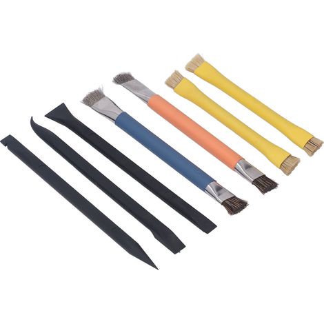 Kit de Réparation Électronique 2 en 1 avec Spatule Antidérapante et Brosse Double Embout, ABS et Acier Inoxydable, Nettoyage et Entretien (1/5)
